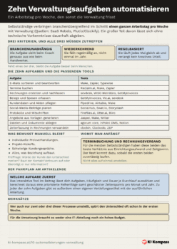 Vorschau des Cheat-Sheet Zehn Verwaltungsaufgaben automatisieren