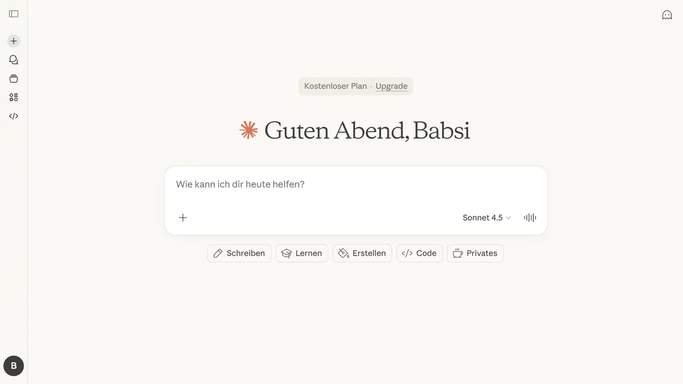 Claude setzt eine per Prompt formulierte Aufgabe im Chat um