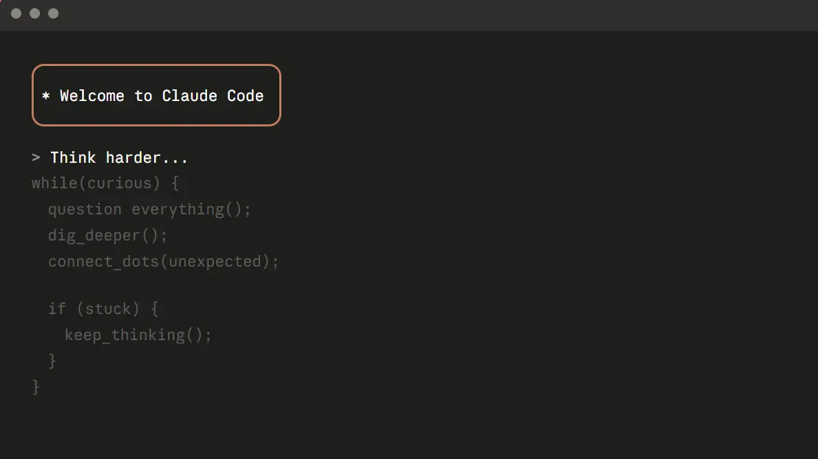 Claude Code analysiert Programmcode im Terminal