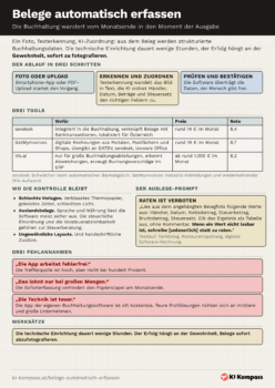 Vorschau des Cheat-Sheet Belege automatisch erfassen