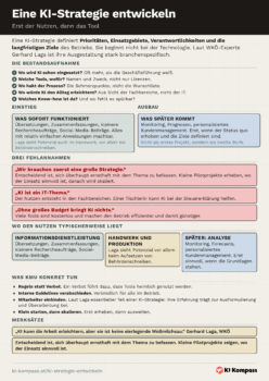 Vorschau des Cheat-Sheet Eine KI-Strategie entwickeln