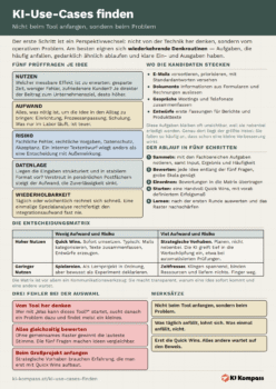 Vorschau des Cheat-Sheet KI-Use-Cases finden