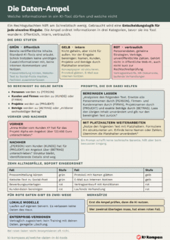 Vorschau des Cheat-Sheet Die Daten-Ampel